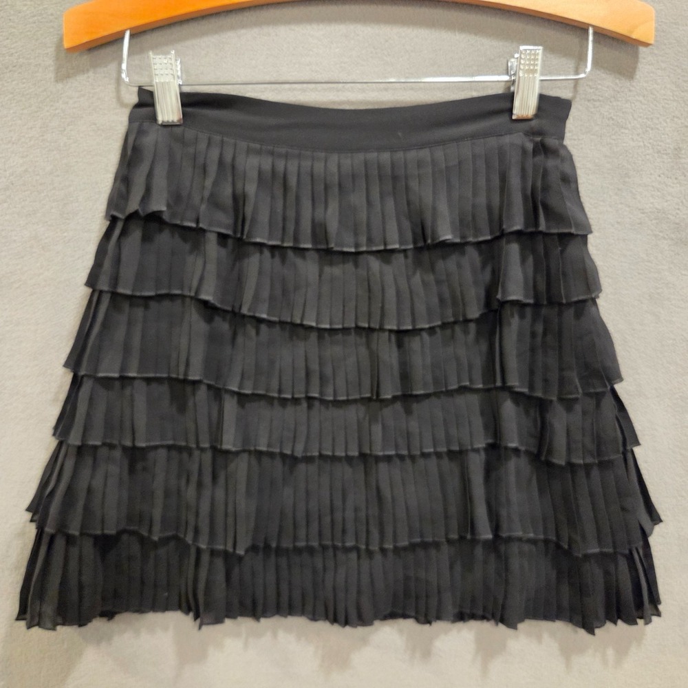 Ali & Jay Los Angeles Ruffled Layered‎ Mini Skirt Women's Size XS Sheer Lined